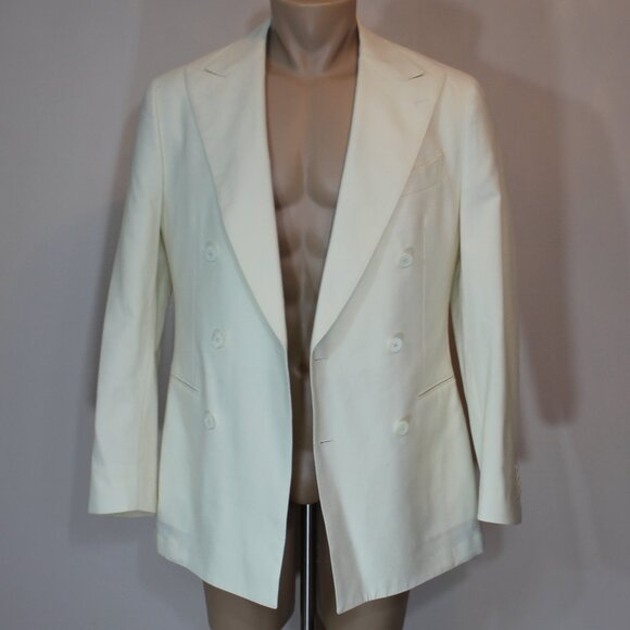 Suitsupply La spala  Lanficio Rogna suit cream white reversible size 50/Large - Picture 7 of 10